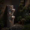 VEVOR Outdoor Water Fountain, 49.61 in Height Fountain and Waterfall,5-Tier Floor Standing Jar-Shaped Cascading Fountains with Light and Pump, Black - 2 of 4