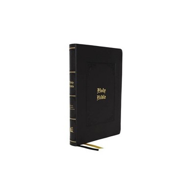 Kjv, Thinline Bible, Large Print, Vintage Series, Leathersoft, Black, Red Letter, Comfort Print - by  Thomas Nelson (Leather Bound)