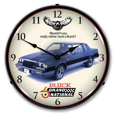 Collectable Sign & Clock | 1987 Buick Grand National LED Wall Clock Retro/Vintage, Lighted