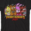 Five Nights At Freddy's Excited Characters Crew Neck Short Sleeve Boy's Black T-shirt - 2 of 3