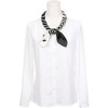 INSPIRE CHIC Women's Contrast Color Symmetrical Striped Printed Square Herringbone Neck Scarves - 2 of 4
