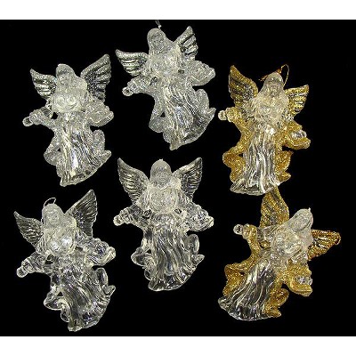 Northlight Club Pack of 144 Glittered Angel Christmas Ornaments 4.5"