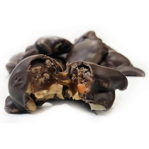 Dark Chocolate Covered Cashew Clusters (Caramel Filled) by It's Delish - 1 of 2