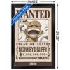Trends International One Piece - Monkey D Luffy Wanted Poster Framed Wall Poster Prints - 3 of 4
