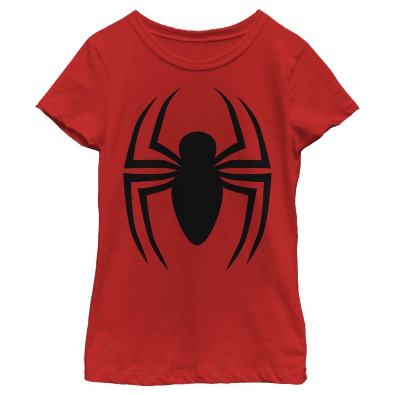 Girl's Marvel Spider-Man Logo T-Shirt, 1 of 5