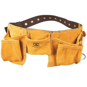CLC Heavy Duty 12 pocket Leather/Suede Work Apron Brown 1 pk