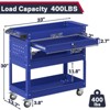 Huxxion 3-Tier Rolling Tool Cart on Wheels, Heavy Duty Mechanic Tool Cart with Drawers, Utility Cart for Workshop Garage Warehouse(Gray) - 2 of 4