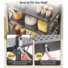 MaseiKar 5 Tier Black Heavy Duty Foldable Metal Organizer Shelves With Wheels,385lbs Capacity for Home Garage Kitchen Organization - 3 of 4