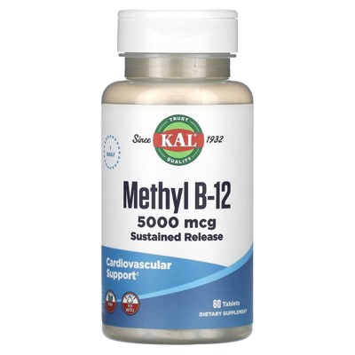 KAL Methyl B-12, 5,000 mcg, 60 Tablets