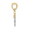 Black Bow Jewelry 14k Yellow Gold and White Rhodium Two Tone Love Script Heart Pendant - 2 of 4
