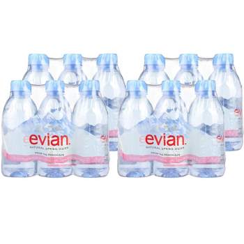evian Natural Spring Water Individual 750 mL/25.4 Fl Oz (Pack of 12), Water  Bottles with Sports Cap, Naturally Filtered Spring Water in  Individual-Sized Bottles