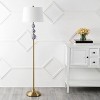 62.5" Tavira Classic Midcentury Iron LED Floor Lamp Brass Gold - JONATHAN Y: Hand Painted, Linen Shade - 4 of 4