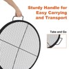Fire Pit Cooking Grill Grate, X-Marks Fire Pit Grill Cooking Grate, Portable Camping Cookware with Handle - 3 of 4