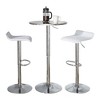 3-Piece Bar Height Dining Set with Adjustable Table and 2 Upholstered Stools - 2 of 4