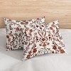 Sweet Jojo Designs Queen Duvet Cover and Shams Set Boho Floral Wildflower Ivory Orange Burgundy 3pc - 4 of 4