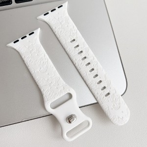 HTUTWOO Apple Watch Band, Mermaid Pattern Soft Silicone Strap 38/40/41/42/44/45/49mm, Compatible with iWatch Series 10 9 8 7 6 5 4 3 2 1 SE Ultra - 1 of 4