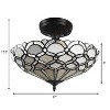 Amora Lighting Tiffany Style Ceiling Fixture Lamp – 17 Inch Wide Handcrafted Stained Glass Shade - 4 of 4