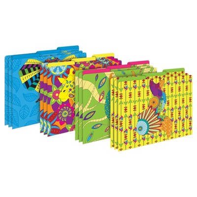 Barker Creek File Folders, 9.5" x 12", 12ct - Bohemian Animals