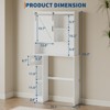 COZONY Over the Toilet Storage Cabinet with Sliding Barn Door, Bathroom Organizer Rack with Adjustable Shelf & Toilet Paper Holder for Bathroom - 2 of 4