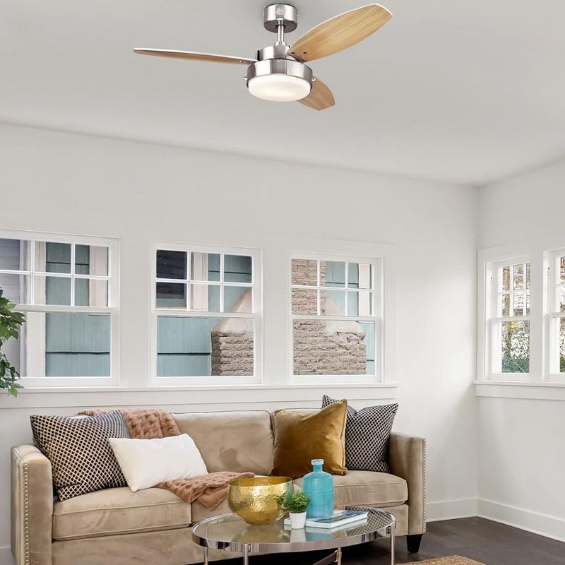 Westinghouse 42 Inch Alloy Ceiling Fan with Brushed Nickel Finish, Down Rod, and Reversible Blades for Tools and Home Improvement, 5 of 7