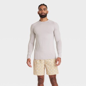 Men's Long Sleeve   Rash Guard Top - Goodfellow & Co™ Gray - 1 of 3
