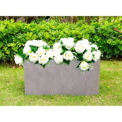 Kante 27" Weathered Gray Concrete Rectangular Planter