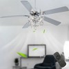 Bella Depot 52" Modern Silver Crystal Ceiling Fan with Light and Remote - 4 of 4