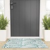 Heather Dutton Flowing Leaves Seafoam Looped Vinyl Welcome Mat - Society6 - 2 of 4