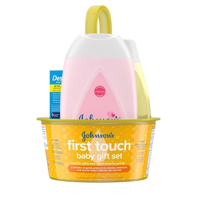 Image of Johnson's First Touch Baby Bath and Body Gift Set - 3ct