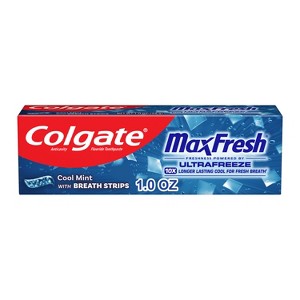 Colgate Max Fresh Whitening Toothpaste with Mini Breath Strips - Trial Size - 1oz - 1 of 4