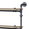 INFURNIC Decorative Wall Shelf Industrial 4-Tier Water Pipe Frame for Display and Storage Stylish Space-Saving, Black, 28.5"*9.5"*47.5" - 3 of 3