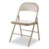 Alera Armless Steel Folding Chair, Supports Up to 275 lb, Tan Seat, Tan Back, Tan Base, 4/Carton - 2 of 4