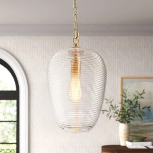 Rennnsan Kesper 9" W 1 - Light Dome Textured Glass Modern Dimmable Flush Mount - 1 of 4