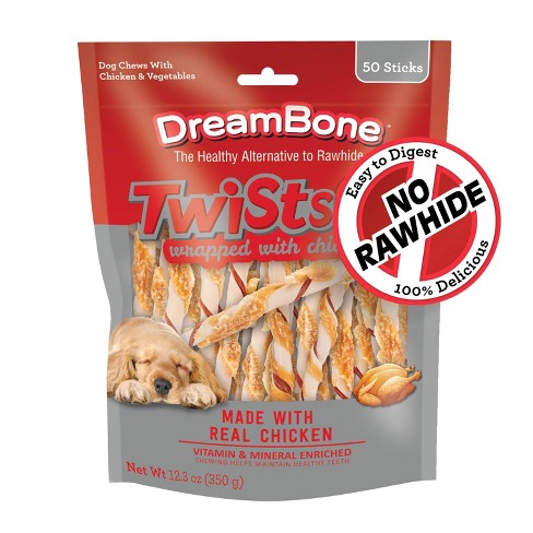 Dreambone Chicken And Vegetable Twist Sticks Dog Treats 50ct 12.3oz Target