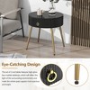 Round Coffee Tables with Golden Legs for Living Room, Black - 2 of 3