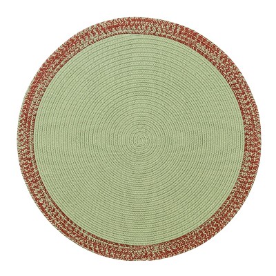 Colonial Mills Bordered Under-Tree Christmas Reversible Round Rug - Green 35 x 35 Round Rug Indoor/Outdoor 100% Polypropylene
