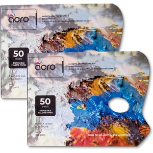 Acro Color Disposable Palette Paper Pad, 9 x 12 Inch, 50 Sheets, 2 Pack - 1 of 4