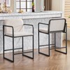 TOAOTBNBOB Mid-century Bar Chair with Soft Cushion, Comfortable Bar Stools with Button-Tufted Backrest, Kitchen Island Barstools Set of 2 - 4 of 4