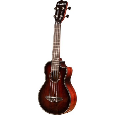 Breedlove Pursuit Exotic Concert Myrtlewood - Myrtlewood Acoustic-Electric Ukulele Black Cherry Burst