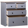 vidaXL Sideboard Gray 31.5 in.x15.7 in.x32.7 in. Pinewood Panama Range - 2 of 4
