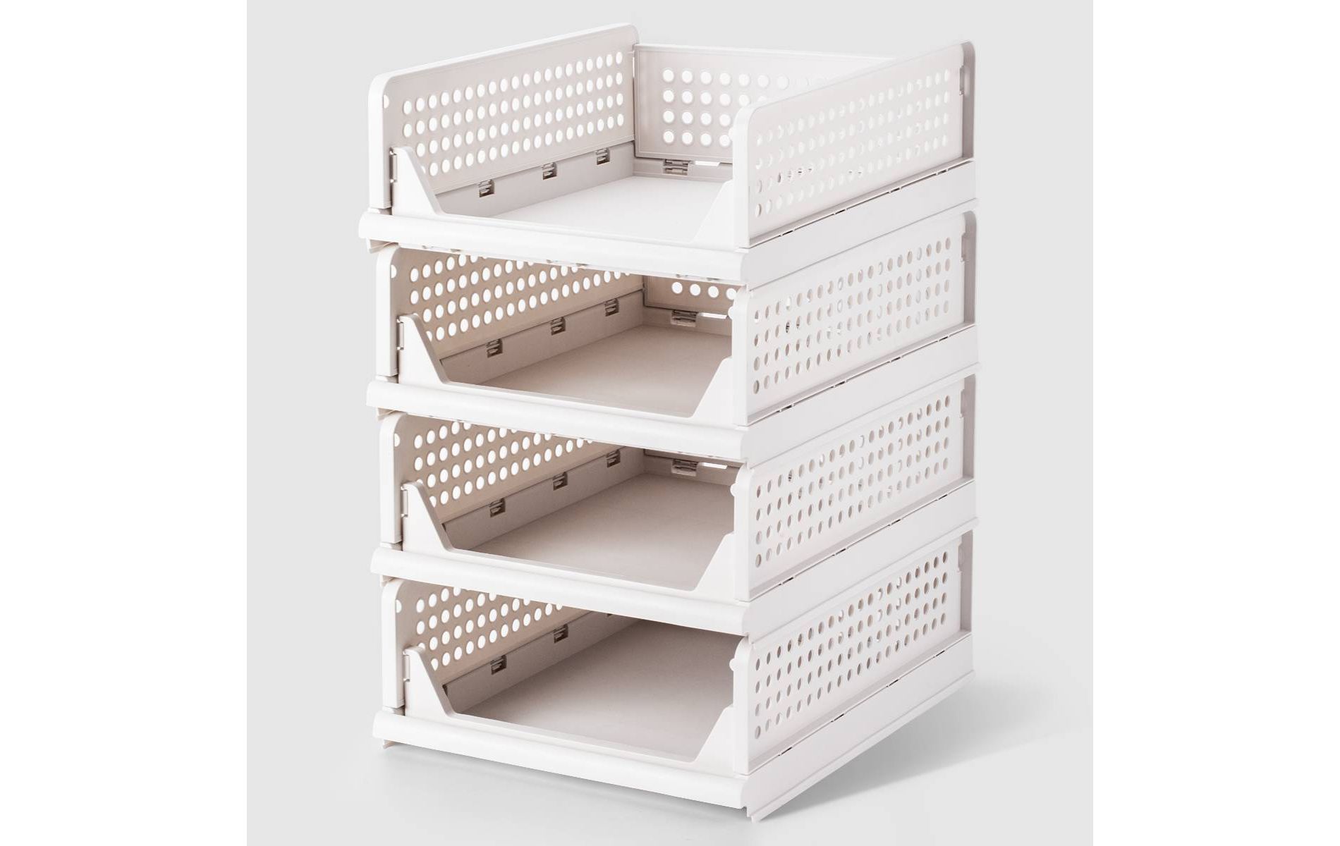 VUSIGN Hollow Design Crates Large Light Beige