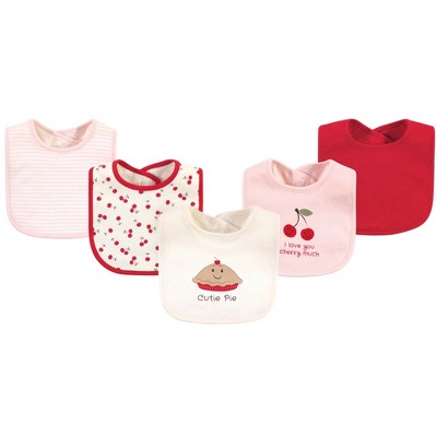 Image of Touched by Nature Baby Organic Cotton Bibs 5pk, Cutie Pie, One Size