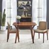 Set of 2 Raven Dining Chair Tan - Buylateral: Mid Century Modern, Rubberwood Base, Faux Leather - image 2 of 3