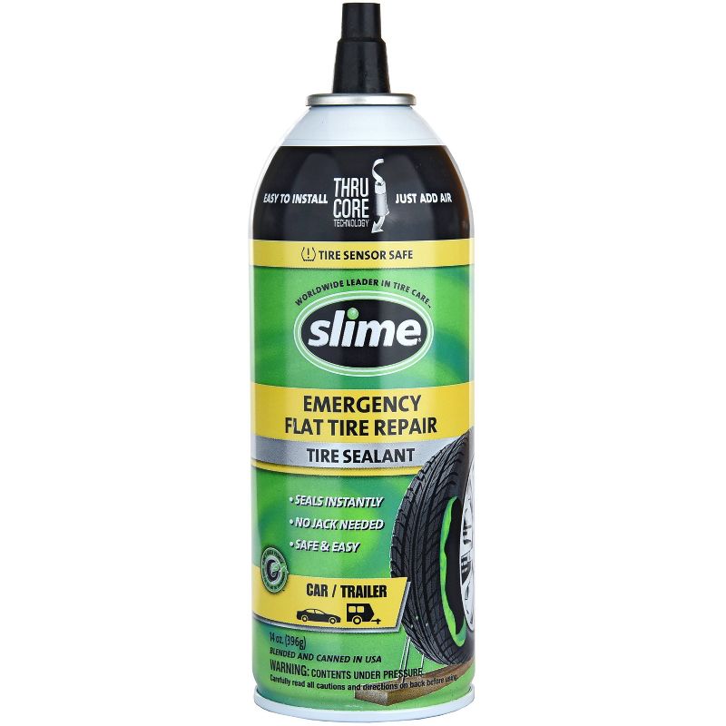 Slime 14oz Thru-Core Flat Tire Repair, 1 of 6