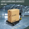 Vynxaria Foldable Platform Push Hand Truck Cart, 880 lbs. Weight Capacity, 2 Swivel Brake Wheels - 2 of 4