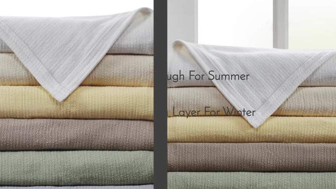 Freshspun Basketweave Cotton Bed Blanket, 2 of 8, play video