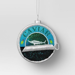 Christmas Glass Caviar Ornament - Wondershop™ - 1 of 3