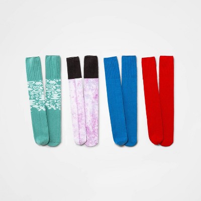 Kids' 4pk Floral Adaptive Knee High Socks - Cat & Jack™