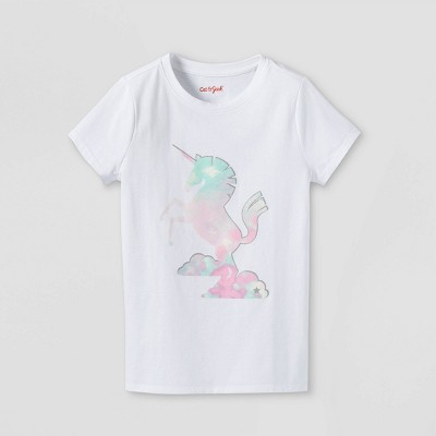Girls' 'Tie-Dye Unicorn' Graphic T-Shirt - Cat & Jack™ White
