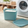 18gal Storage Tote Pewter Aqua - Brightroom™ - 2 of 3